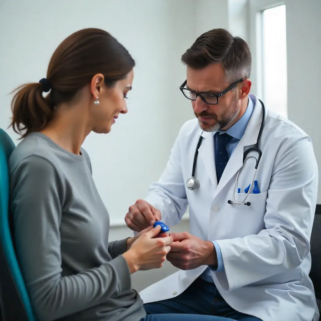freepik__doctor checking patient diabetes__37304