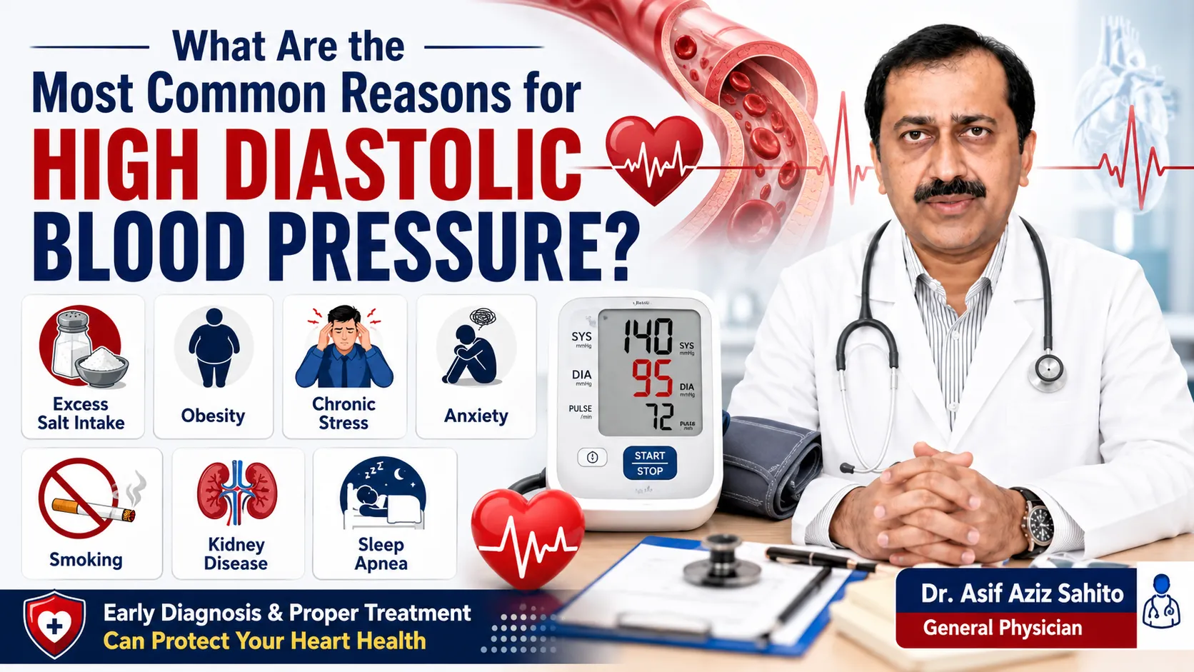 What Are the Most Common Reasons for High Diastolic Blood Pressure