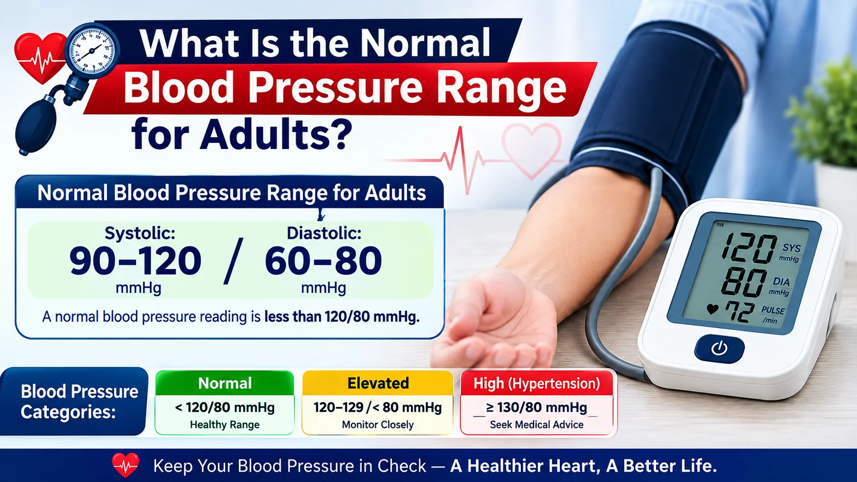 What Is the Normal Blood Pressure Range for Adults