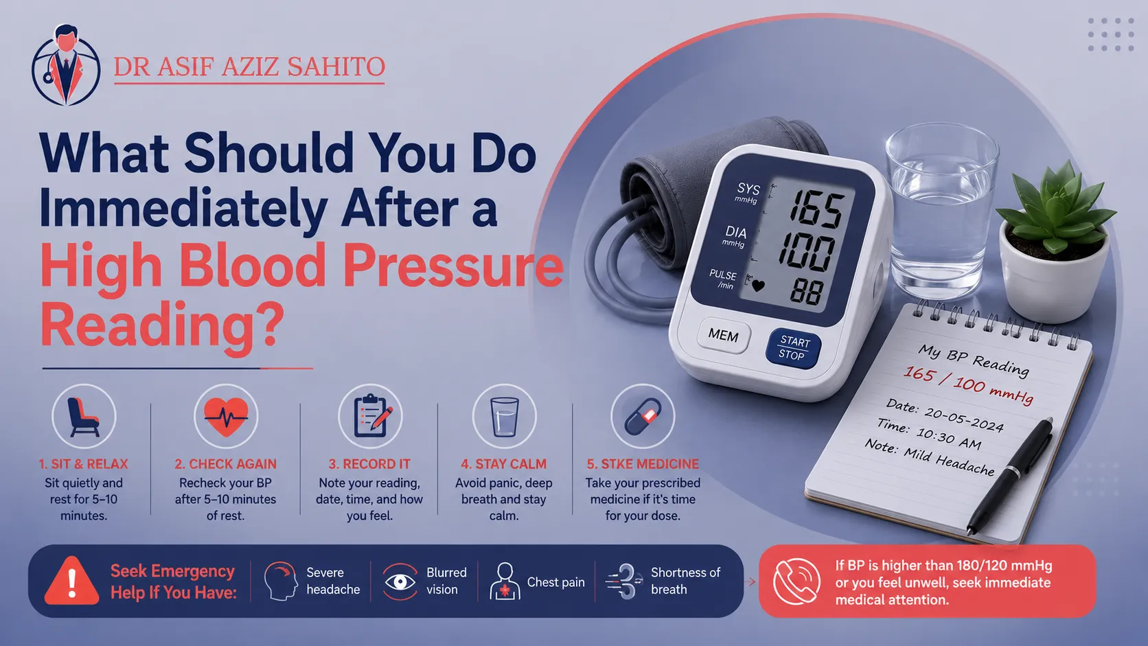 What Should You Do Immediately After a High Blood Pressure Reading
