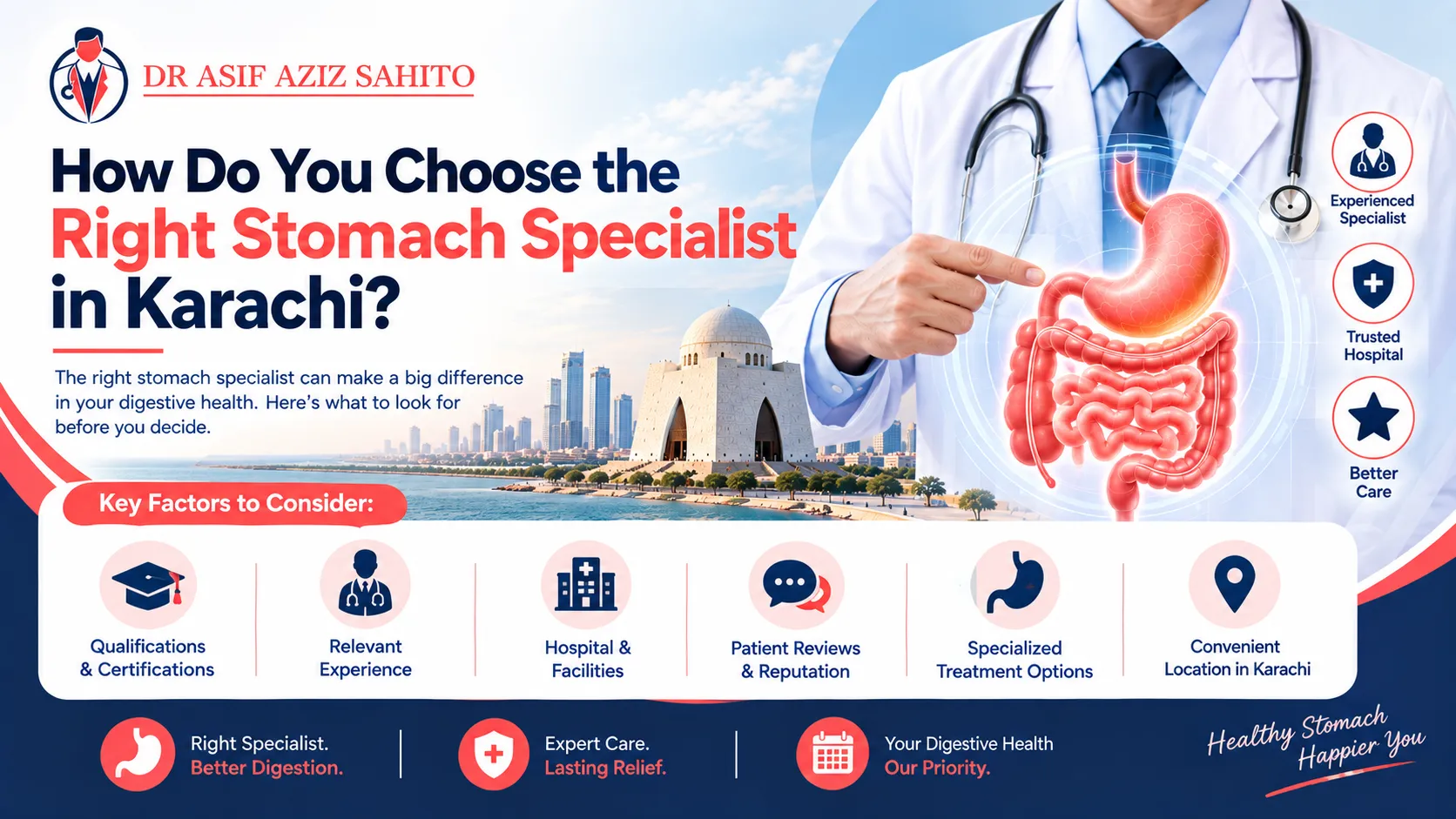 How Do You Choose the Right Stomach Specialist in Karachi